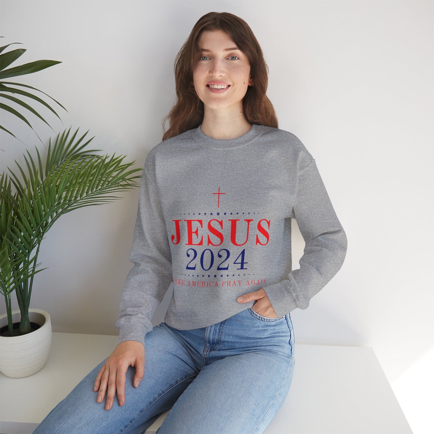 Vote Jesus Crewneck Sweatshirt