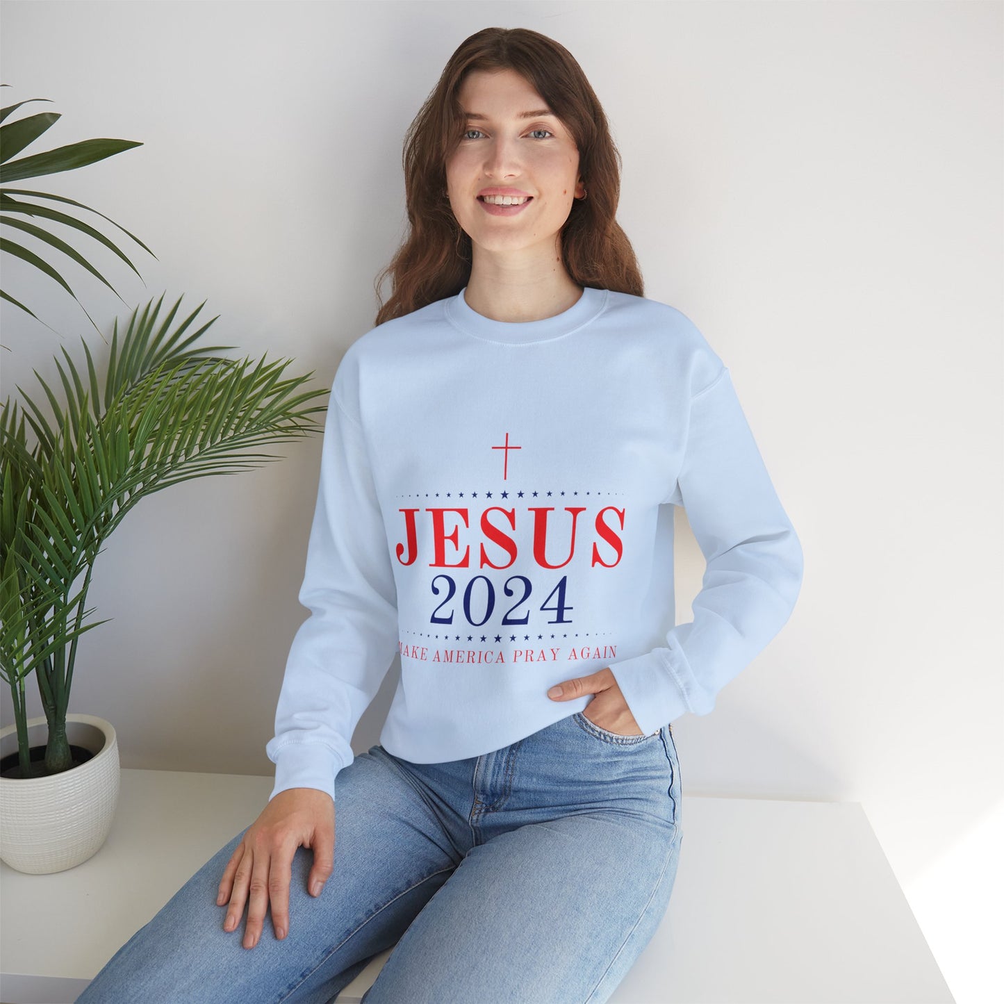 Vote Jesus Crewneck Sweatshirt