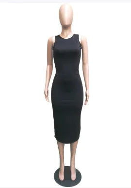 Summer Patchwork Sleeveless Dress for Women