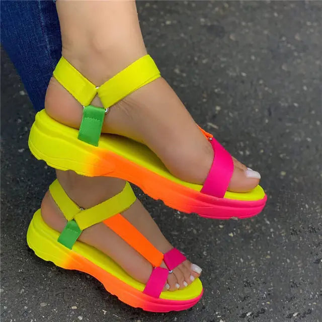 Trendy Summer Peep-Toe Flats for Women