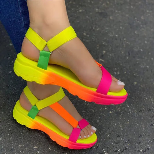 Trendy Summer Peep-Toe Flats for Women
