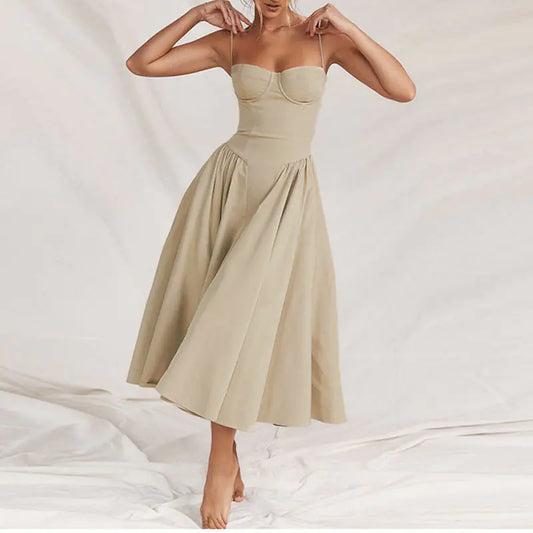Summer Red Strapless Dress for Women - Stylish & Sexy