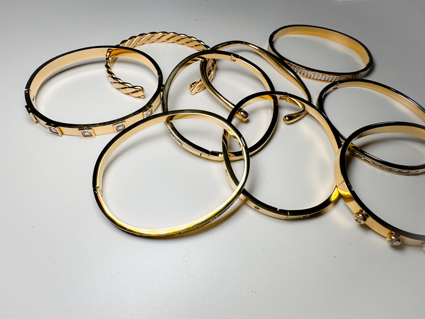 14 Karat Gold Bangles bracelet 3pcs set Jewelry