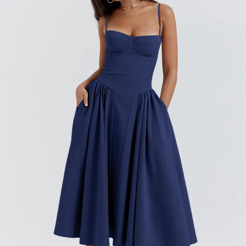 Summer Red Strapless Dress for Women - Stylish & Sexy