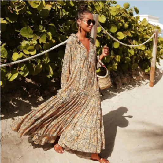 2020 Summer Bohemian Floral Maxi Dress for Women