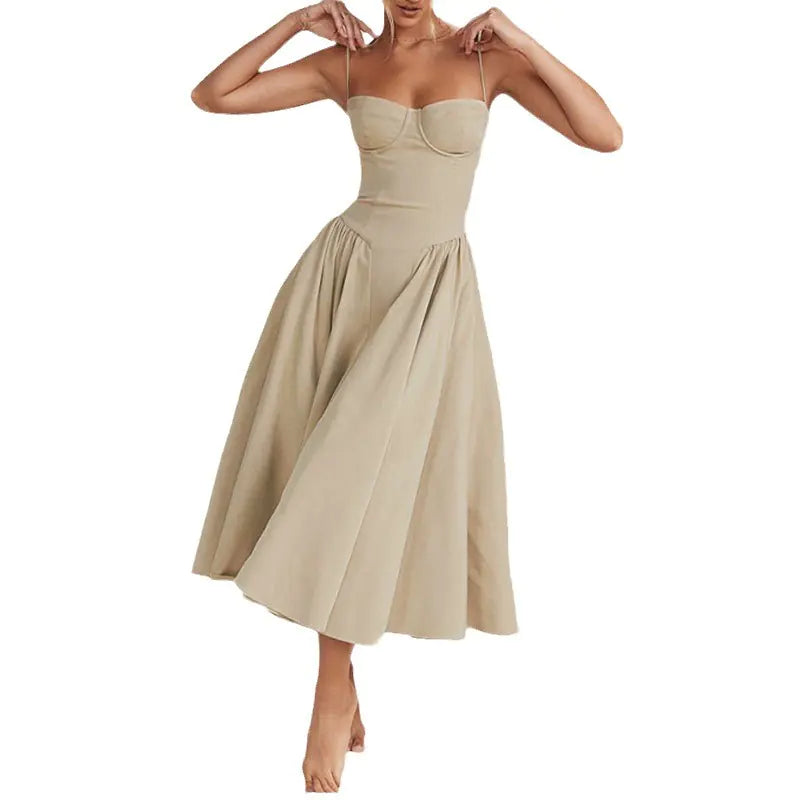Summer Red Strapless Dress for Women - Stylish & Sexy