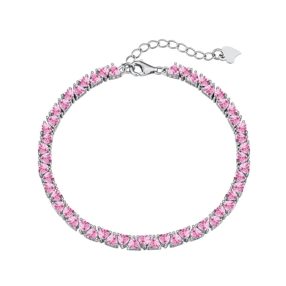 Sterling Silver Hip Hop Zircon Bracelet