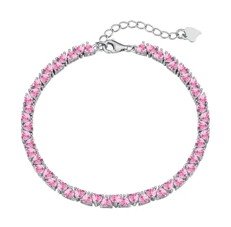 Sterling Silver Hip Hop Zircon Bracelet